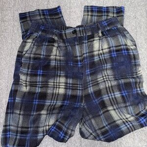 BP + WILDFANG COLLEGIATE PLAID PANTS MEDIUM